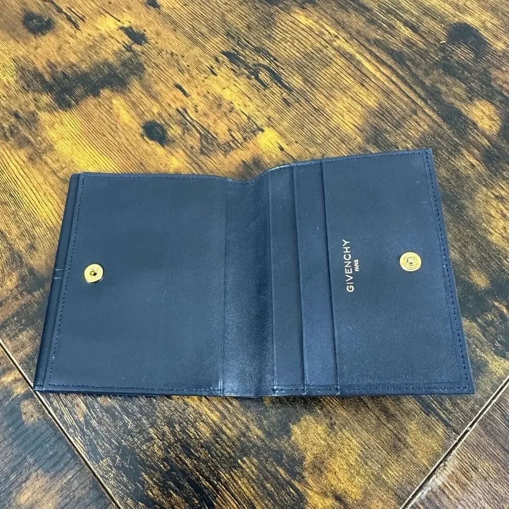 Givenchy 4G Logo Dark Navy Blue Vintage Wallet